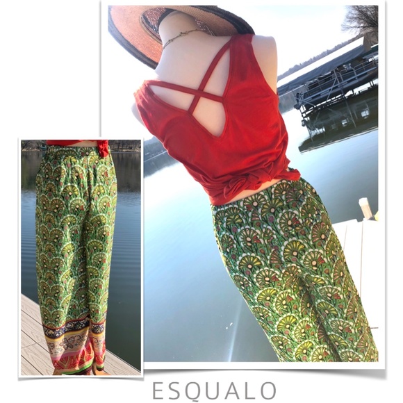 Esqualo Vibrant Patterned Wide Pants - Picture 2 of 4